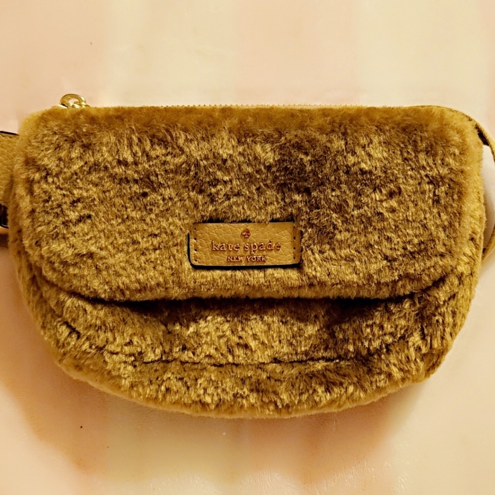 Kate Spade Brown Faux Fur Crossbody Bag